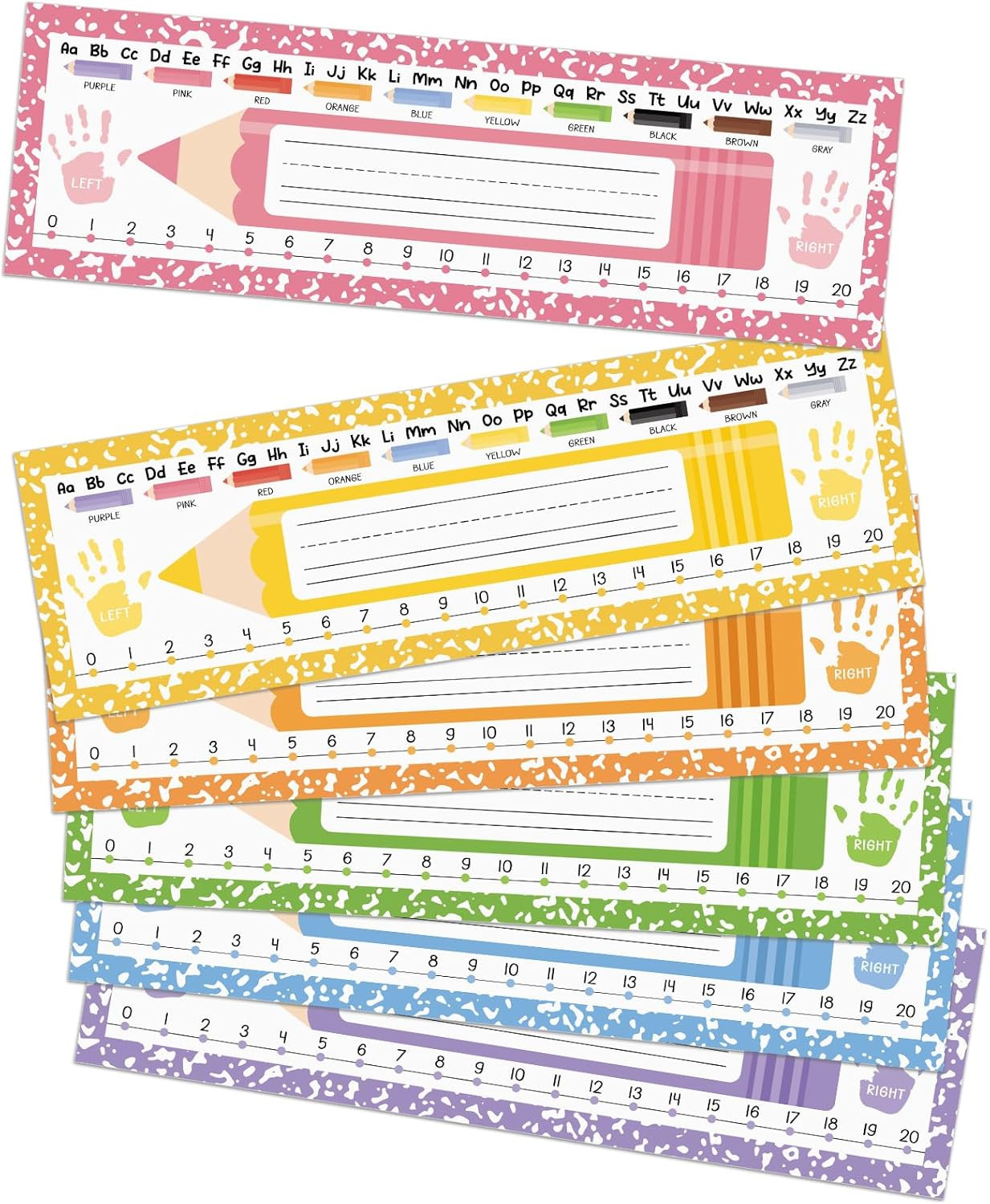 36 PCS Desk Name Tags for Classroom Colorful Students Name Plates for Desks 14 X