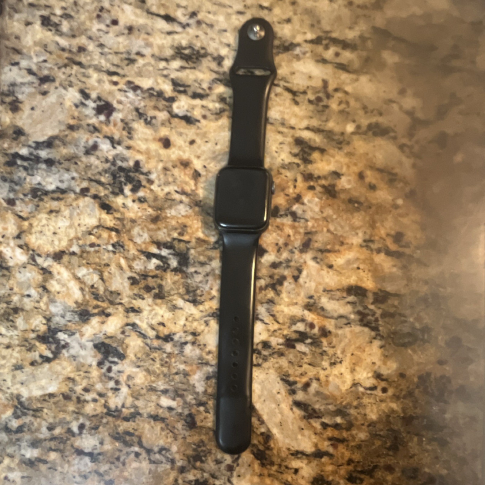 Apple Watch Series 4 44mm Black Aluminum Touchscreen Bluetooth Silicone Band