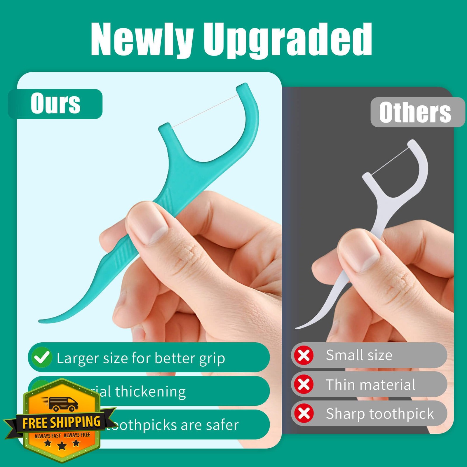 Alosalut Dental Floss Picks Mint 480 Count 8 Boxes Toothpick