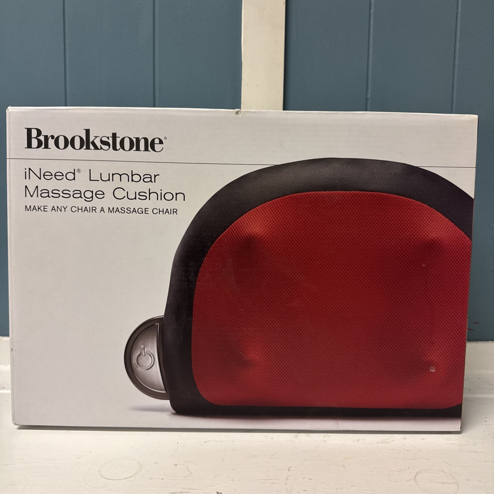 Brookstone iNeed Lumber Massage Cushion for Any Chair - Red EUC