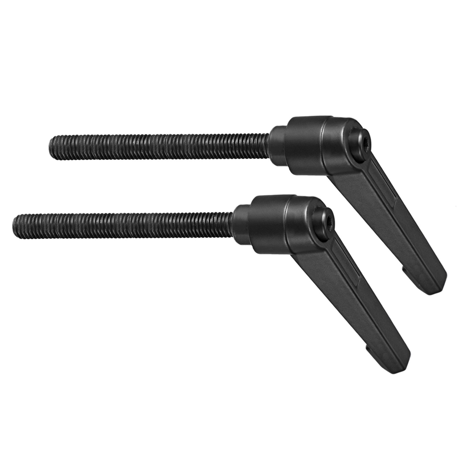 2pcs Clamping Lever Handles, M8 x 80mm Male Thread, Adjustable Bolt Knobs Black