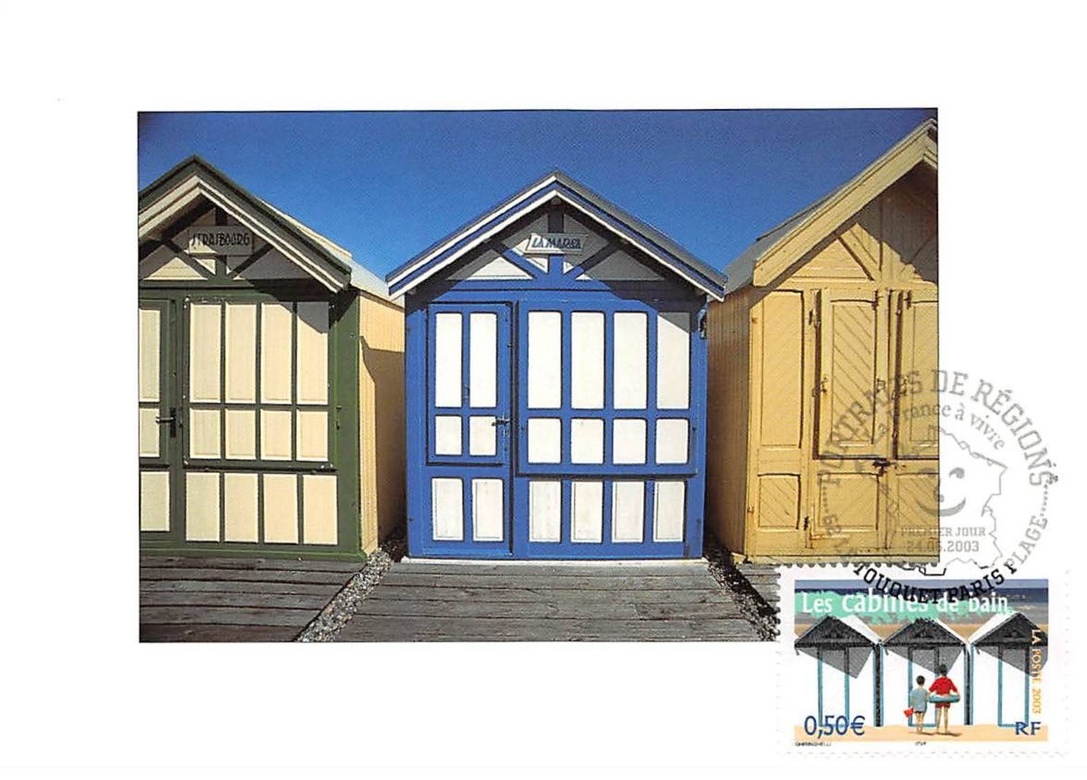 Maximum Card - FRANCE - COR13293 - 05/24/2003 - Bath Cabins - Cachet