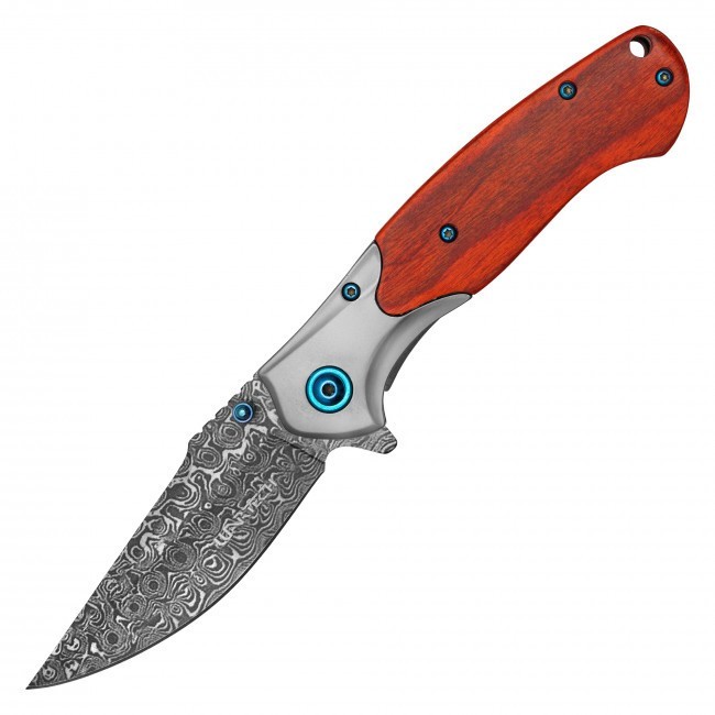 Wartech 8" Natural Wood Pocket Knife