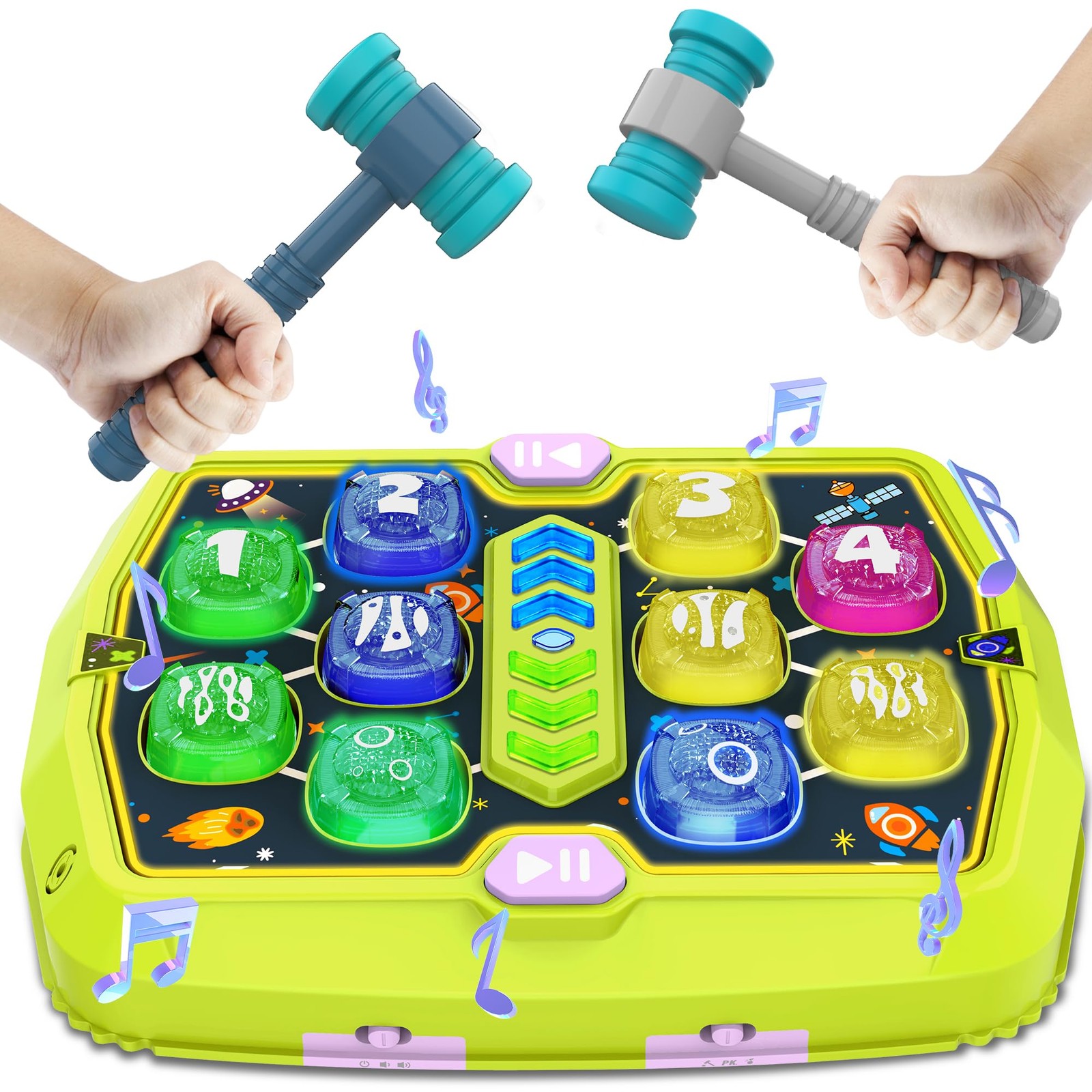 Whack Game Mole for , Toys for 3 4 5 6+ Year Old Boys/Girls, Interactive Educ...
