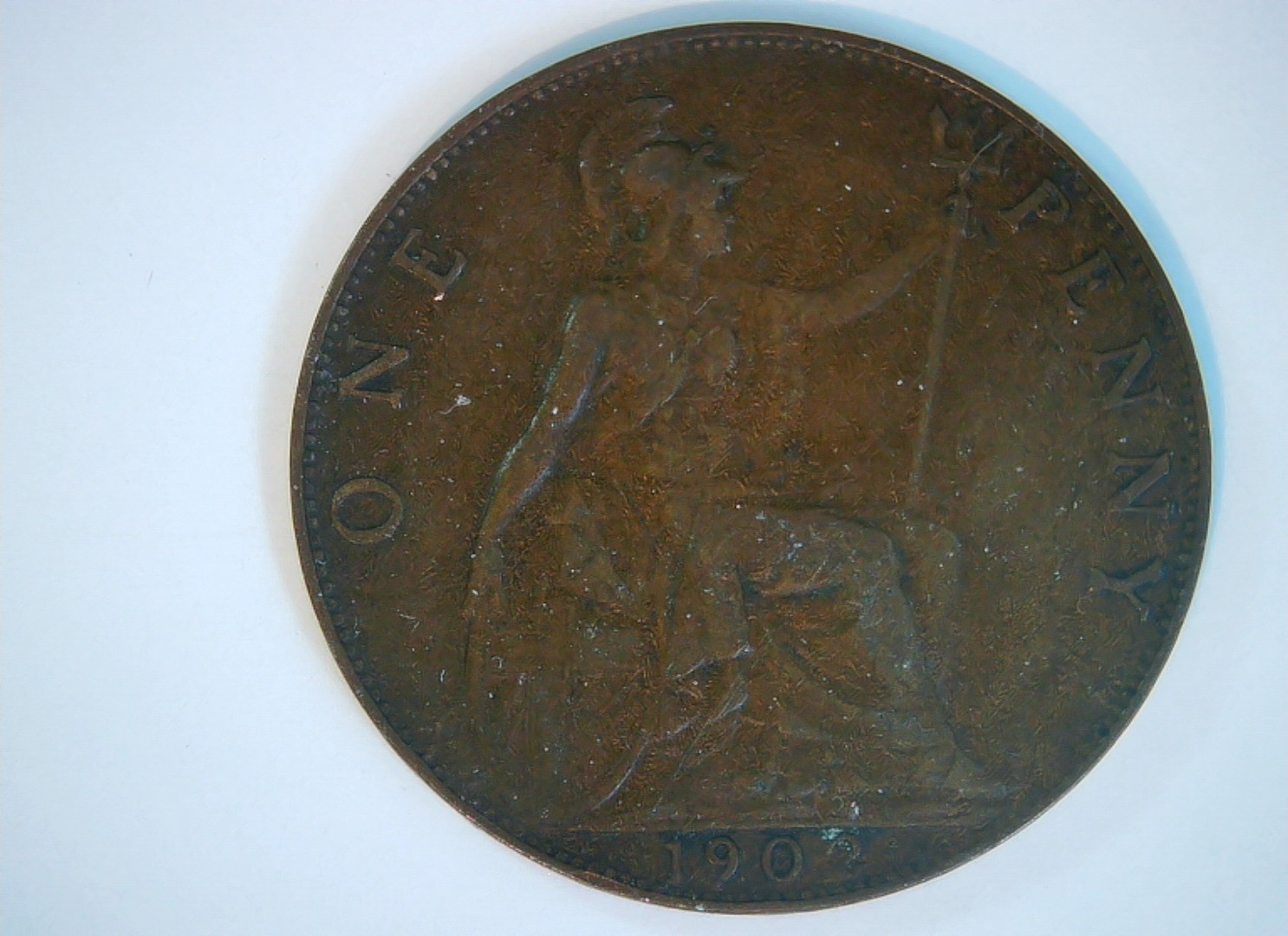 United Kingdom 1902 1 Penny Edward VII Penny Coin
