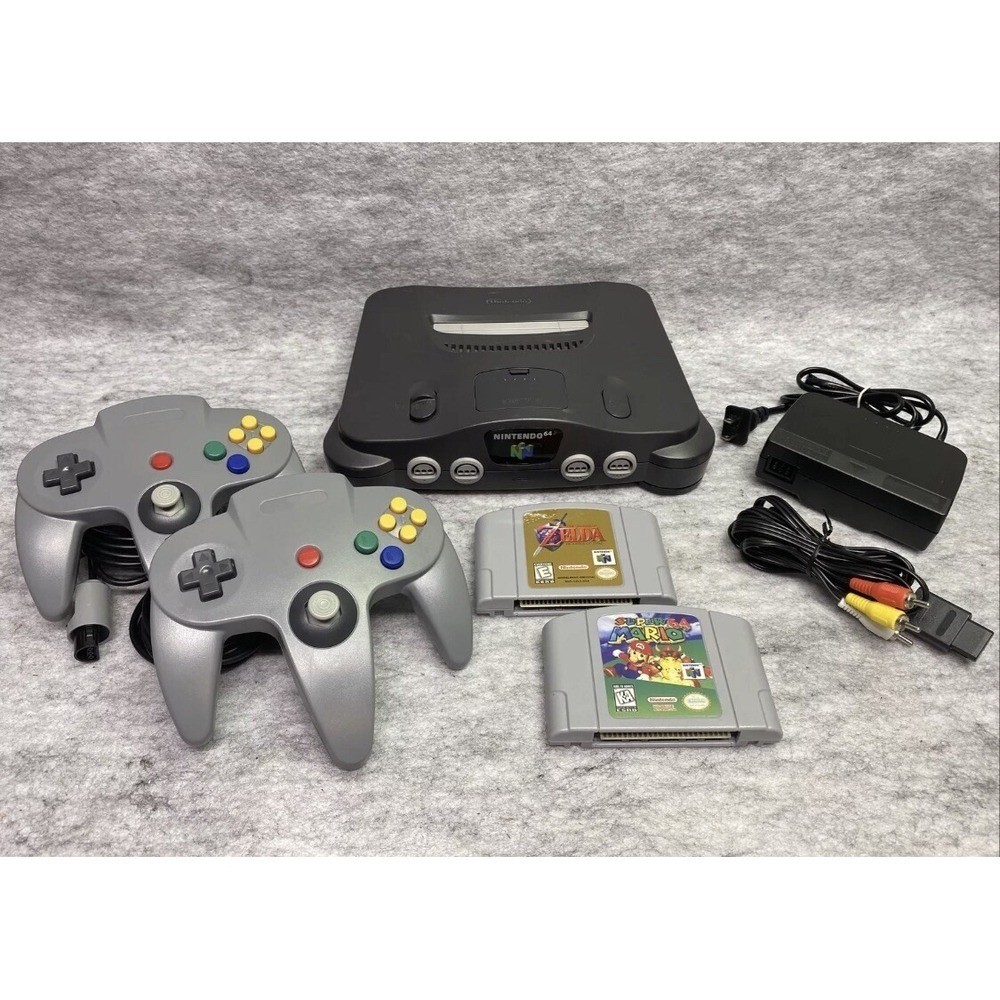 Nintendo 64 N64 System Console Game Bundle Lot with Super Mario And Zelda