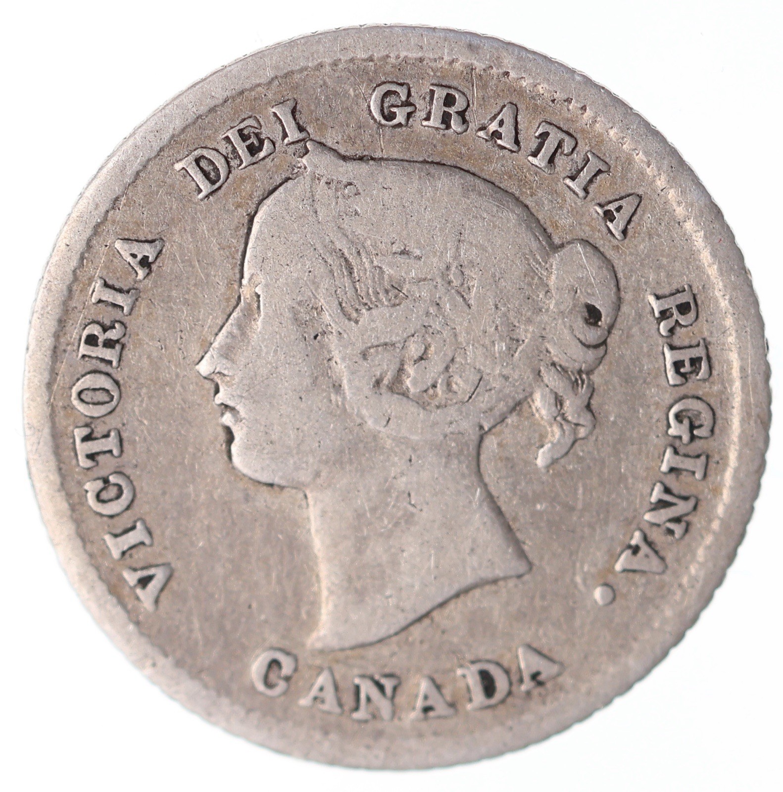 1874H Canada 5 Cents Plain 4 - Fine - Lot#15640