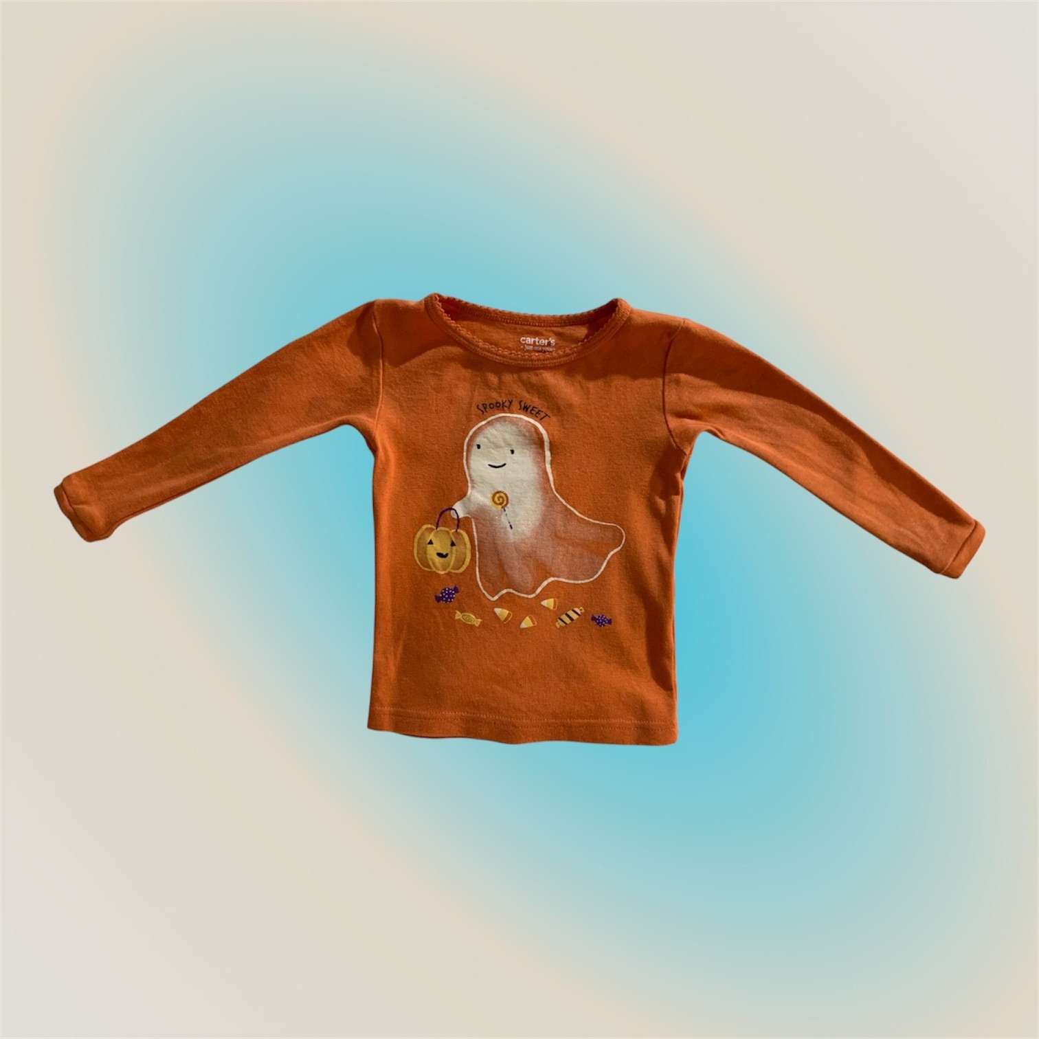 Carter’s 18 Months Orange Halloween Spooky Sweet Cotton Shirt