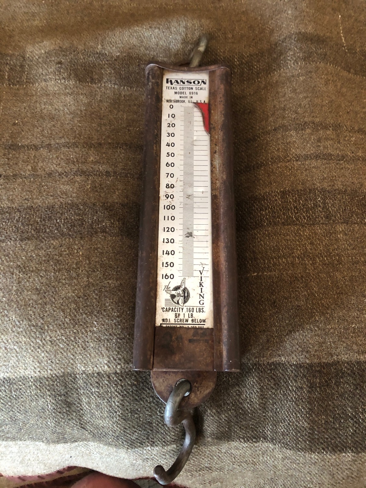 Vintage Working Hanson Texas Cotton 160 LB Scale  Model No. 8916