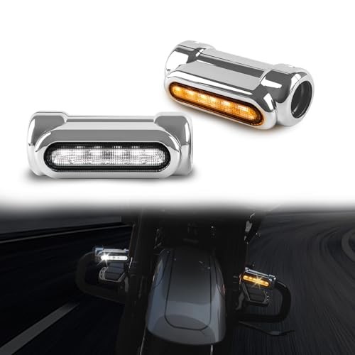 Highway Bar Lights Turn Signal for Street Glide 2024+, Chrome LED Crash Bar 