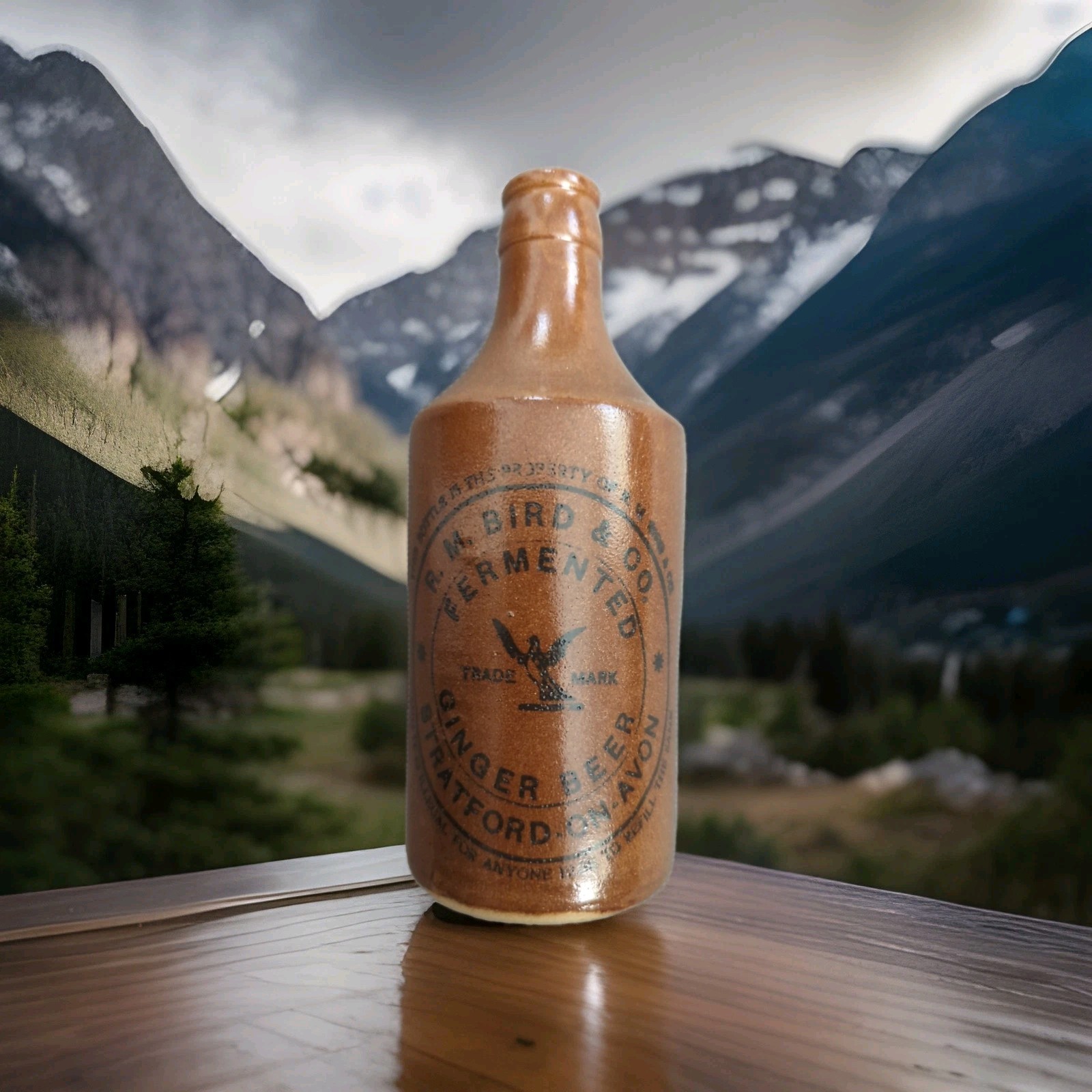 Antique Stoneware Ginger Beer R M Bird Co Bottle