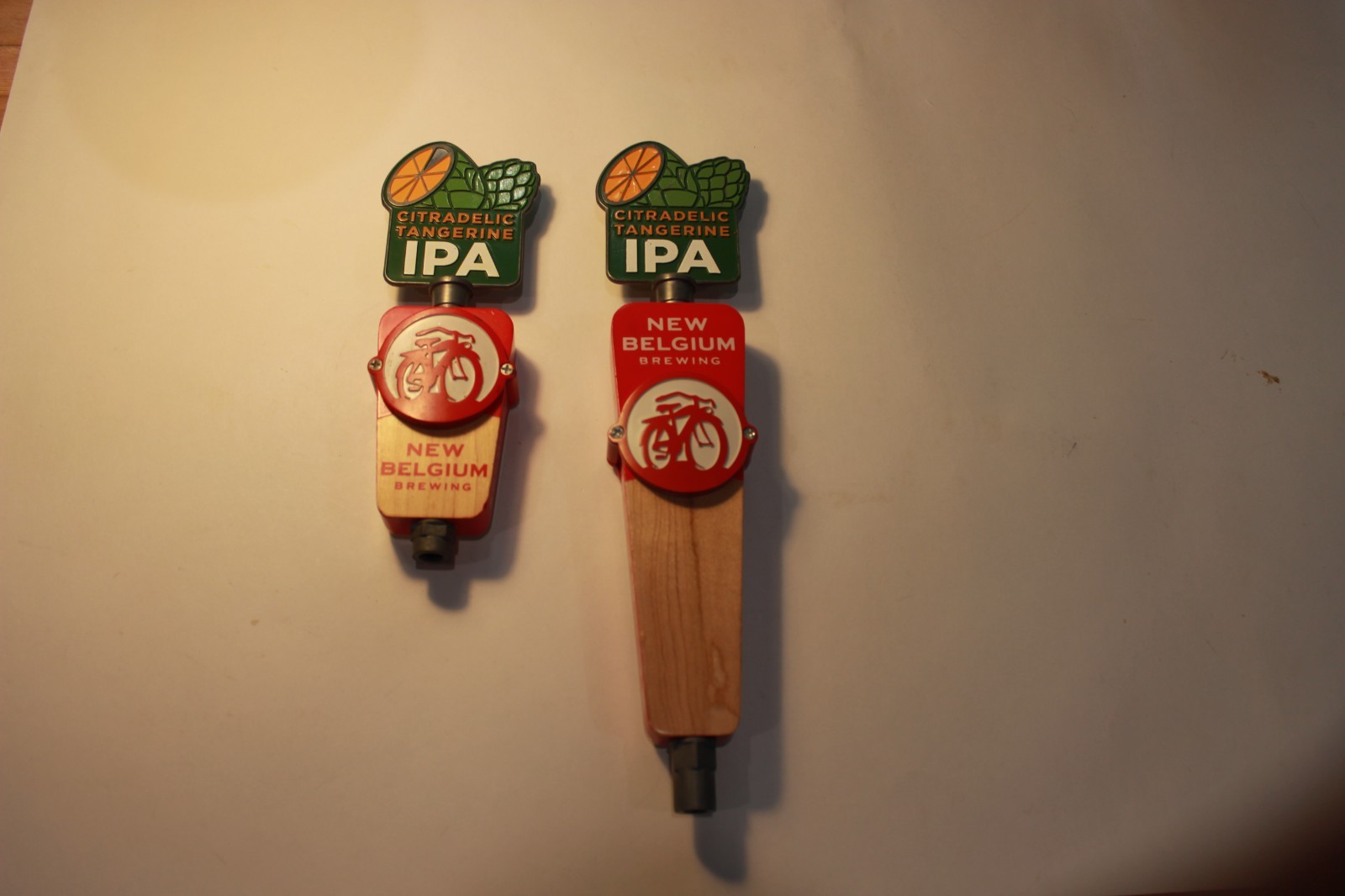 New Belgium Brewing Tap Handle Set (4.5 & 8.5) with 2 Citradelic IPA Toppers