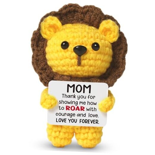 Gifts for Mom, Handmade Crochet Lion Stuffers, Unique Mothers Day For Mom