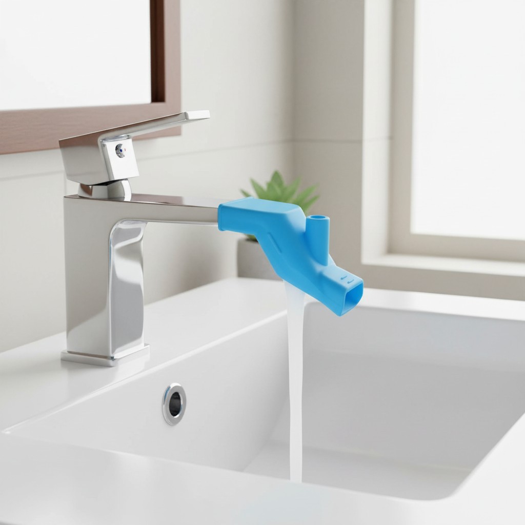 Assorted Color Silicone Faucet Extender - Easy Installation Kids Bath Accessory