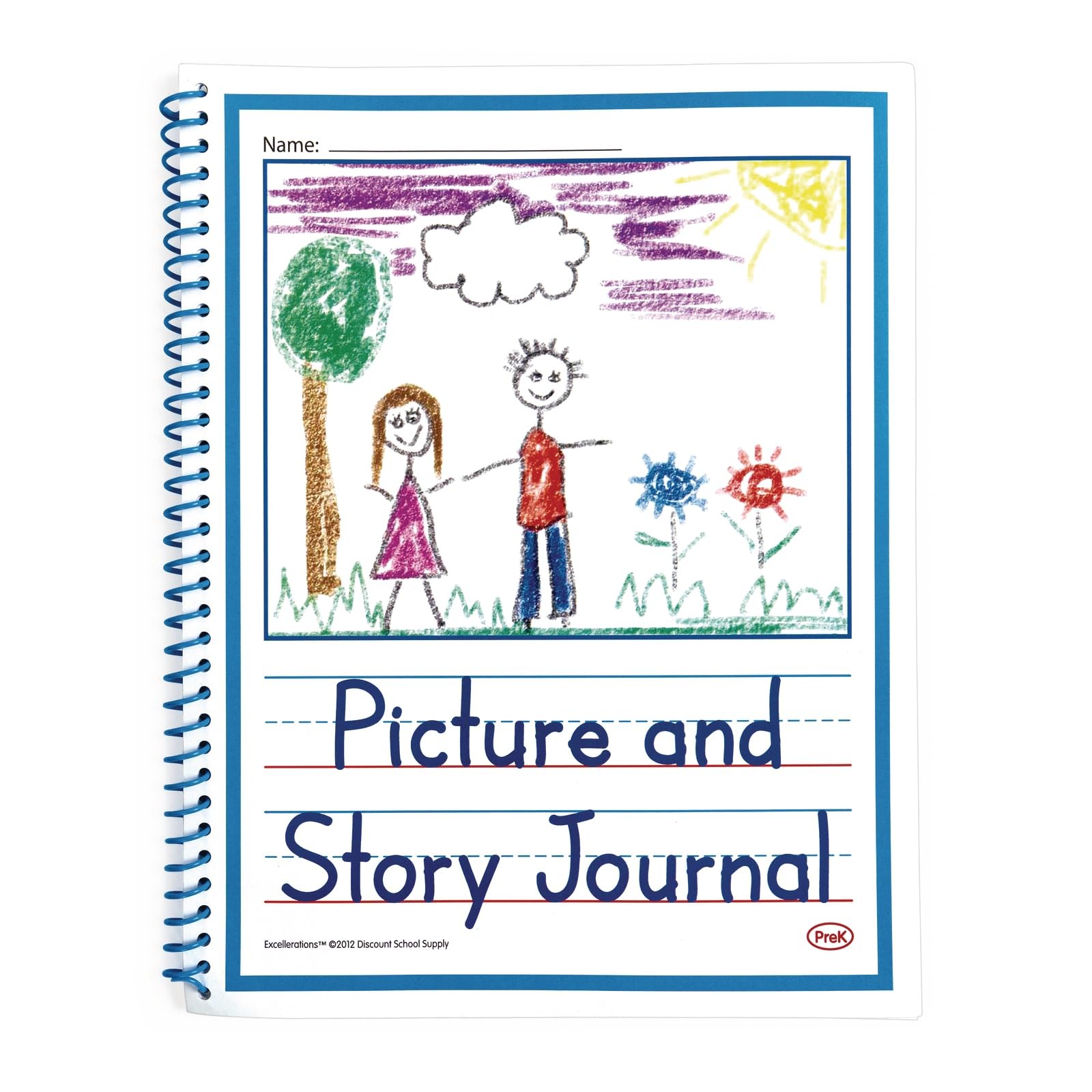 Excellerations 8.5x11" Beginner Preschool Picture Story Journal Drawing 60 Pages