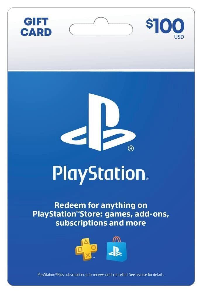 Sony Playstation Store $100 Psn Gift Card - Ps5 Ps4 Ps3