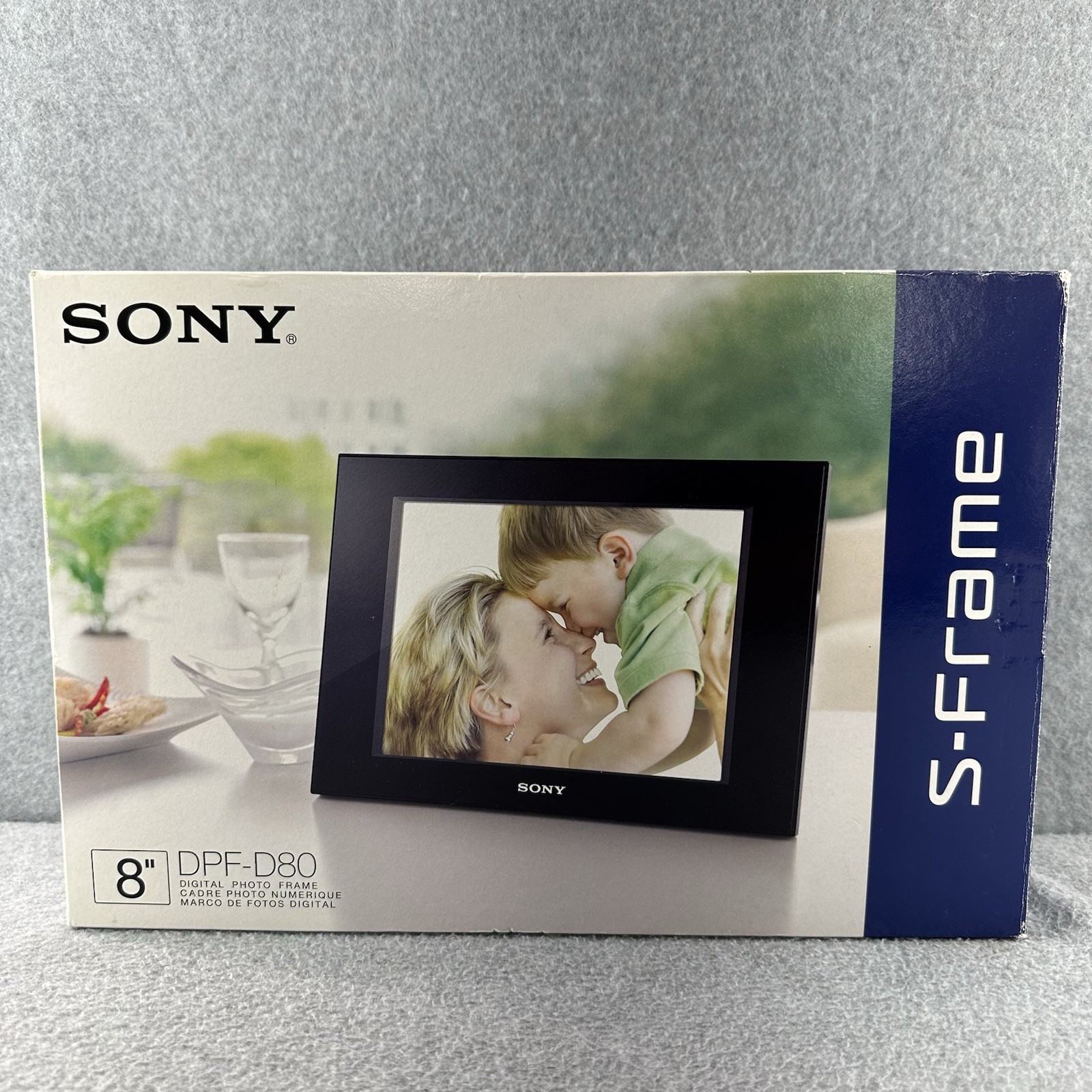 Sony 8” Digital Photo Frame DPF-D80 with Remote Control Power Cable NEW