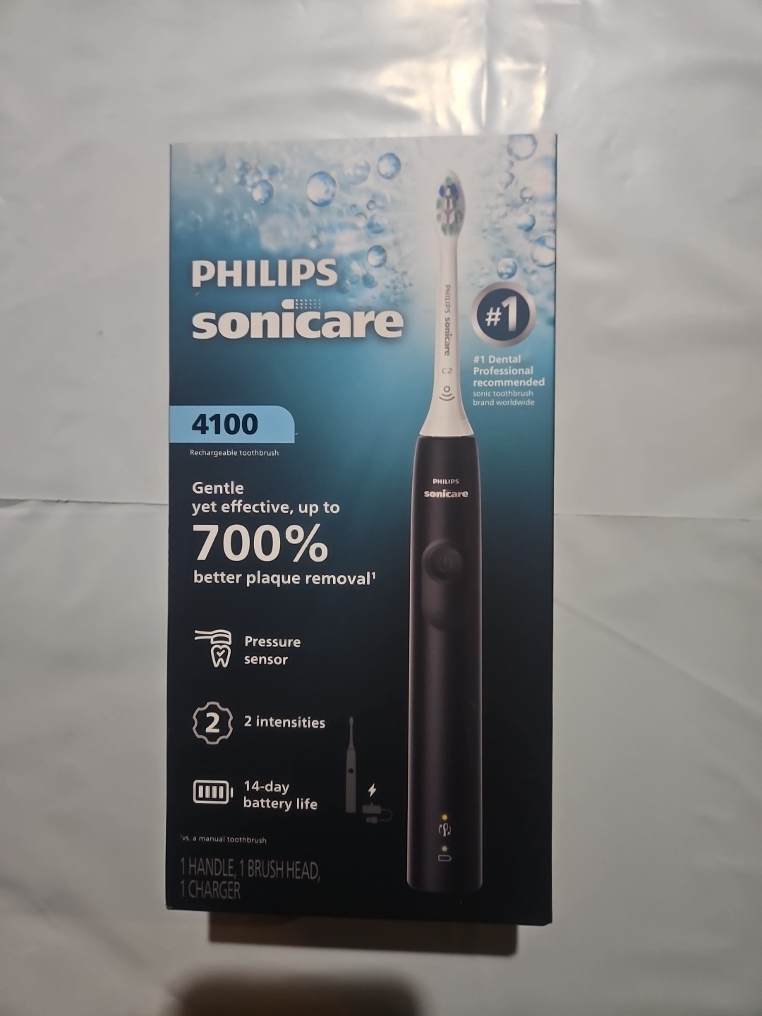 NEW Philips Sonicare 4100 Rechargeable Electric Toothbrush BLACK 