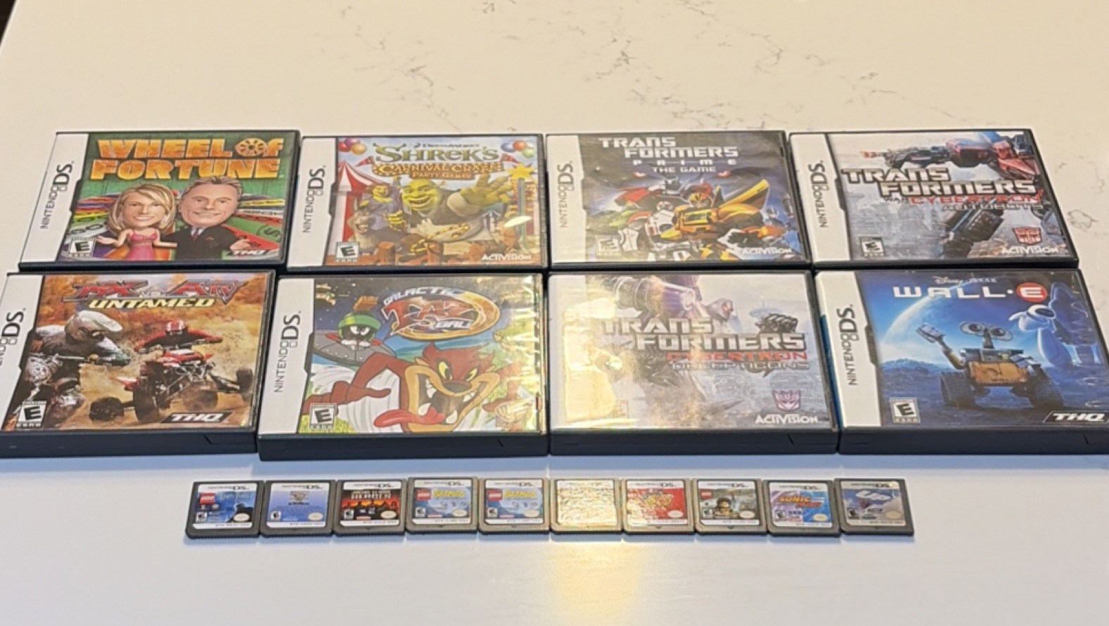 18 Nintendo DS Game Lot - Transformers, Shrek, LEGO, Sonic, Wall-E