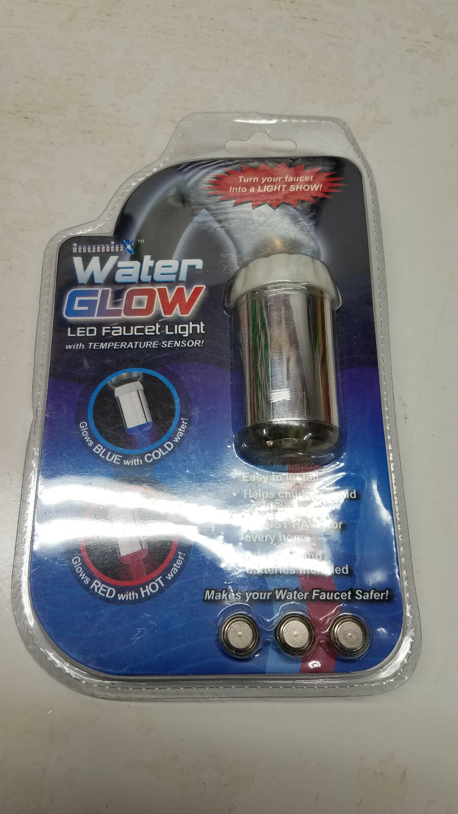 Bathroom Kitchen LED Faucet Light Tap Water-Powered Temperature Sensing Glowing