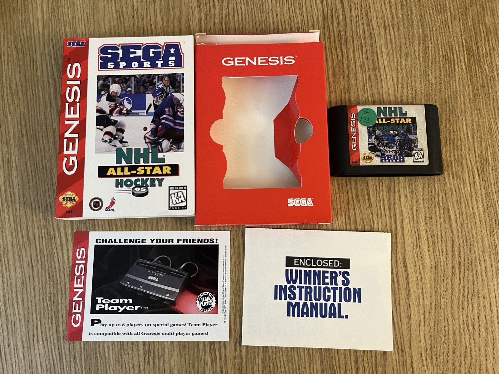 NHL All-Star Hockey 95 (Sega Genesis, 1995) CIB Complete *TESTED*