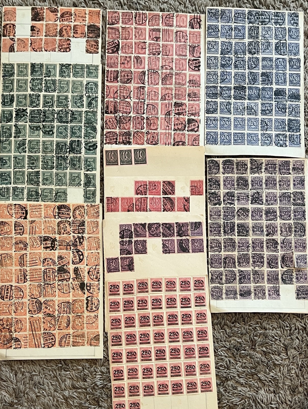 BEAUTIFUL GERMANY MINT AND USED STAMP ACCUMULATION WORLD WAR I INFLATION OVPTS