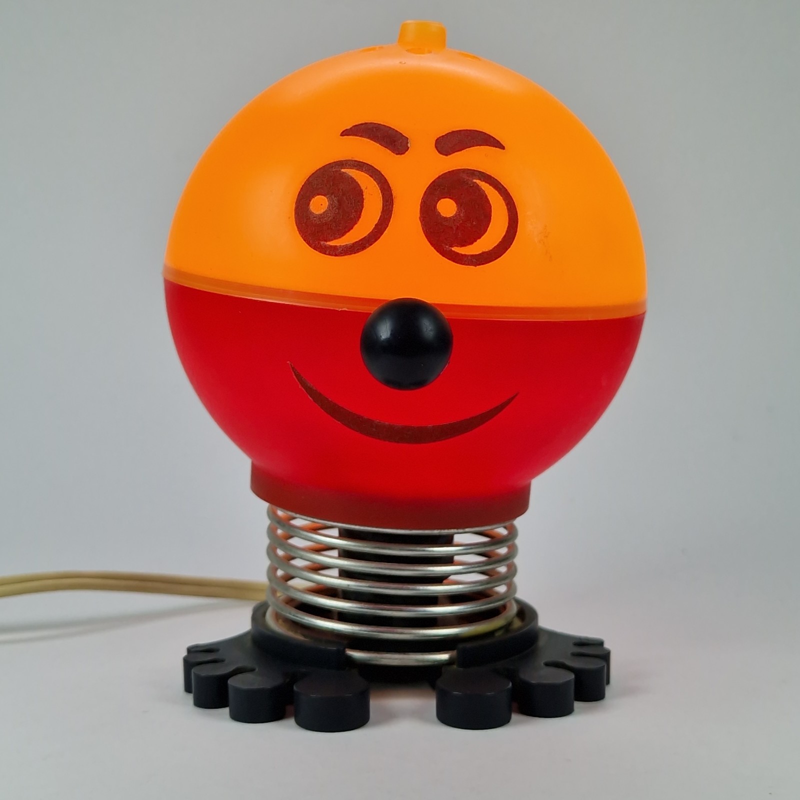 Vintage Soviet Funny Smiling Globe Desk Lamp USSR 1980s Space Age Retro Gift
