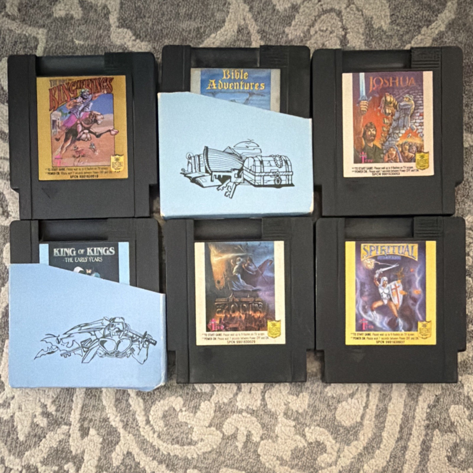 Wisdom Tree NES Game Cartridge Lot King of Kings, Bible Adventures, Joshua, Exo…