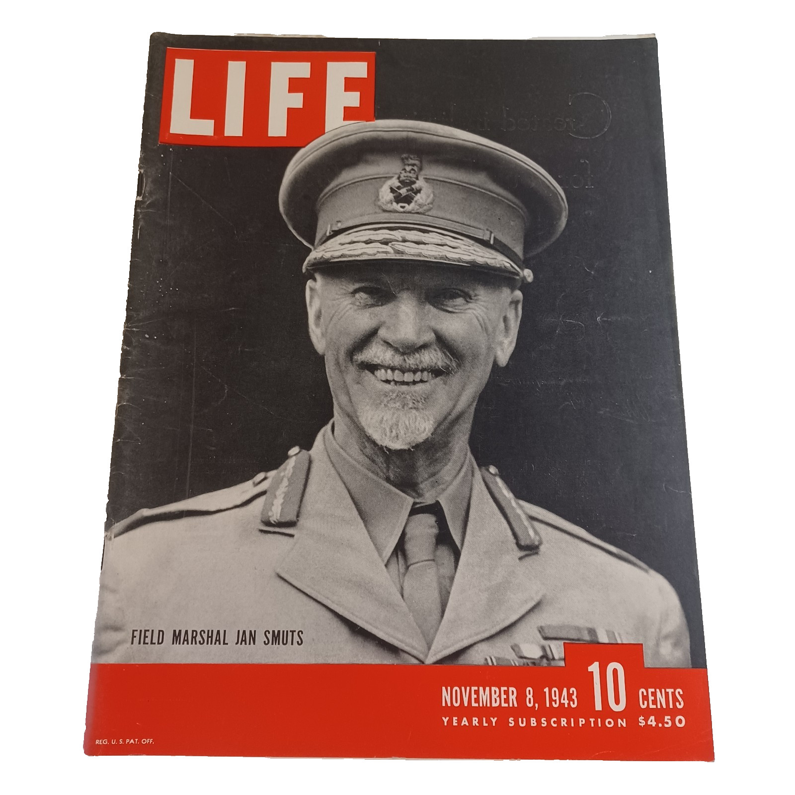LIFE MAGAZINE Nov 8 1943 WWII Field Marshal Jan Smuts Lucky Strike Complete Ads