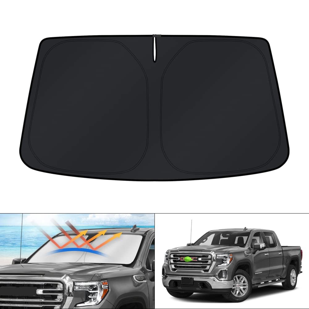 Windshield Sun Shade for GMC Sierra 1500 2500 3500 2019 present Foldable KUST