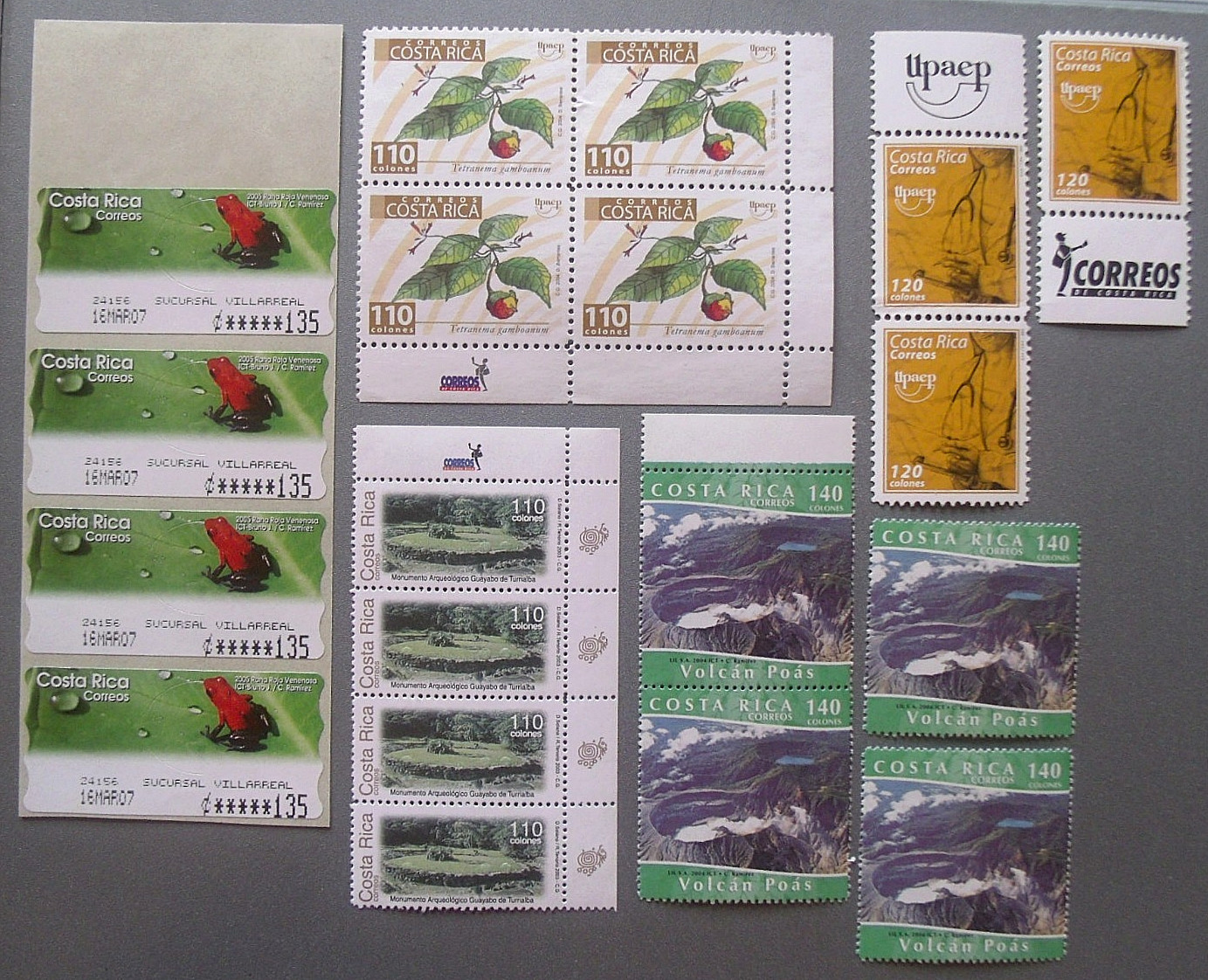19 Costa Rica Stamps -  Lot#Ed4  MNH  Poison Frog plus others