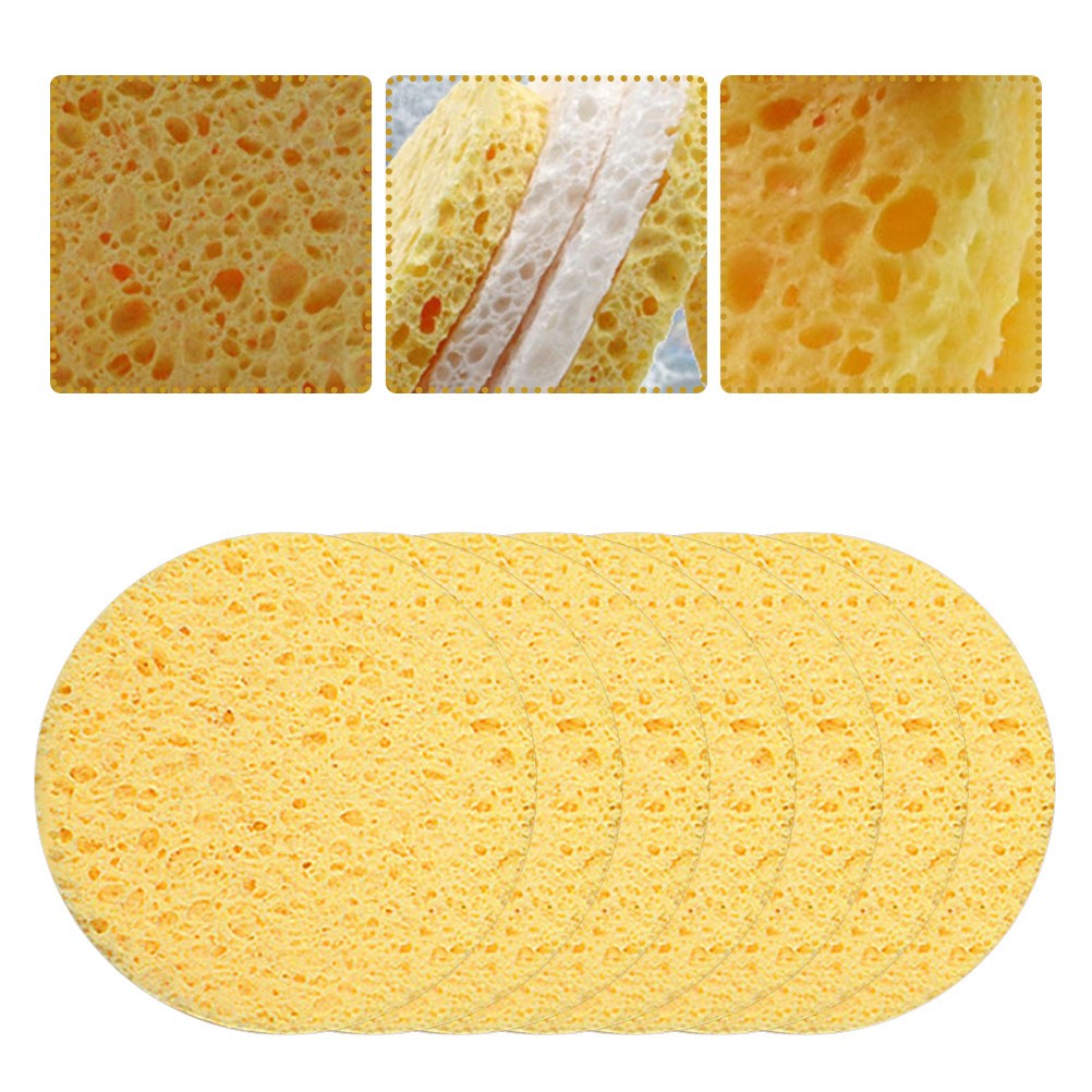  50 Pcs Scrubbing Sponge Face Sponges for Cleansing Reusable Makeup Remover