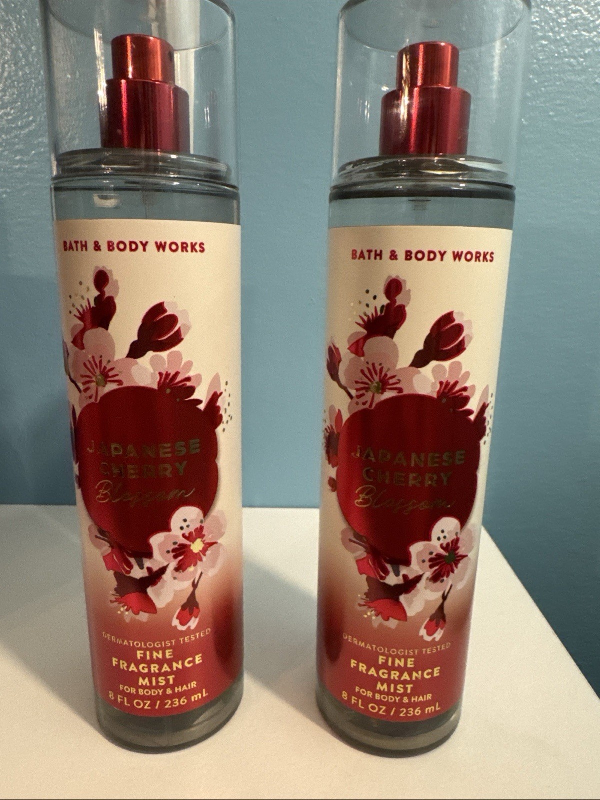 2 NEW Bath & Body Works JAPANESE CHERRY BLOSSOM Fine Fragrance Mist 8 oz