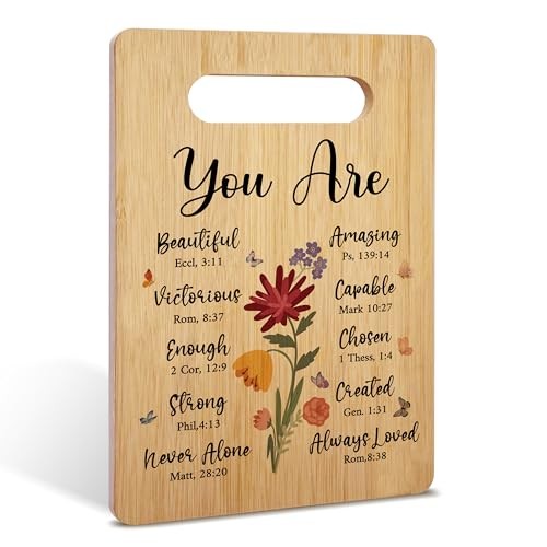 Bamboo Cutting Board Gifts, Inspirational Religious Gifts For Women Christian