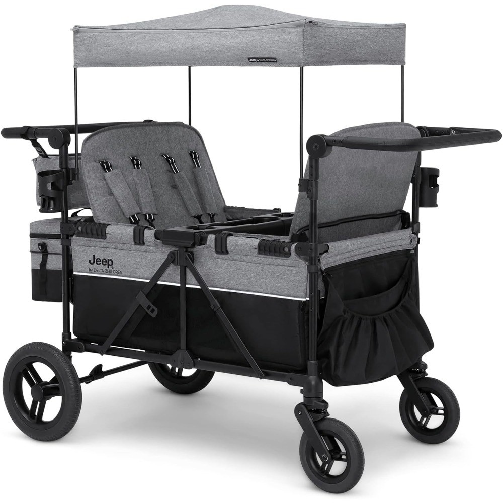 Deluxe 4 Seater Stroller Wagon by - Premium Quad Stroller Wagon