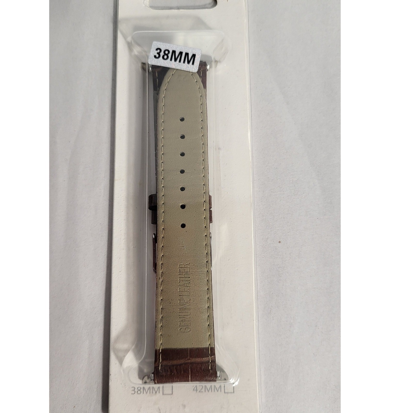 38mm Brown Leather Apple Watch Band Replacement Strap