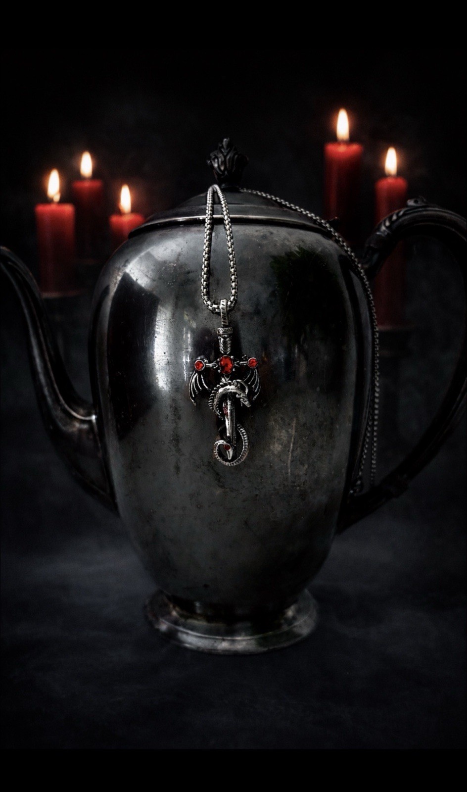 Haunted Vampire Spirit Amulet Powerful Entity Binding Dark Crimson Relic