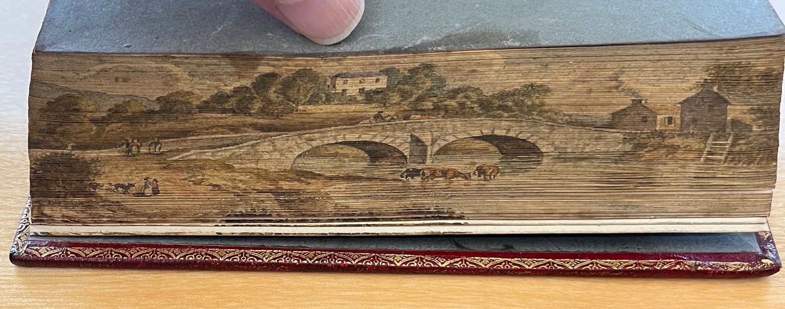 2 FORE EDGE paintings on 2 vols.of Robert Southey's The Last Of the Goths