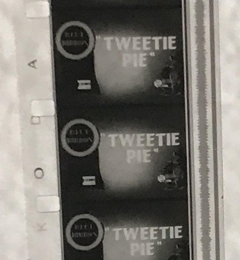 EXC ORIG 16MM TWEETIE PIE 1947 WARNER BROS OSCAR WINNING TWEETY CARTOON FRELENG