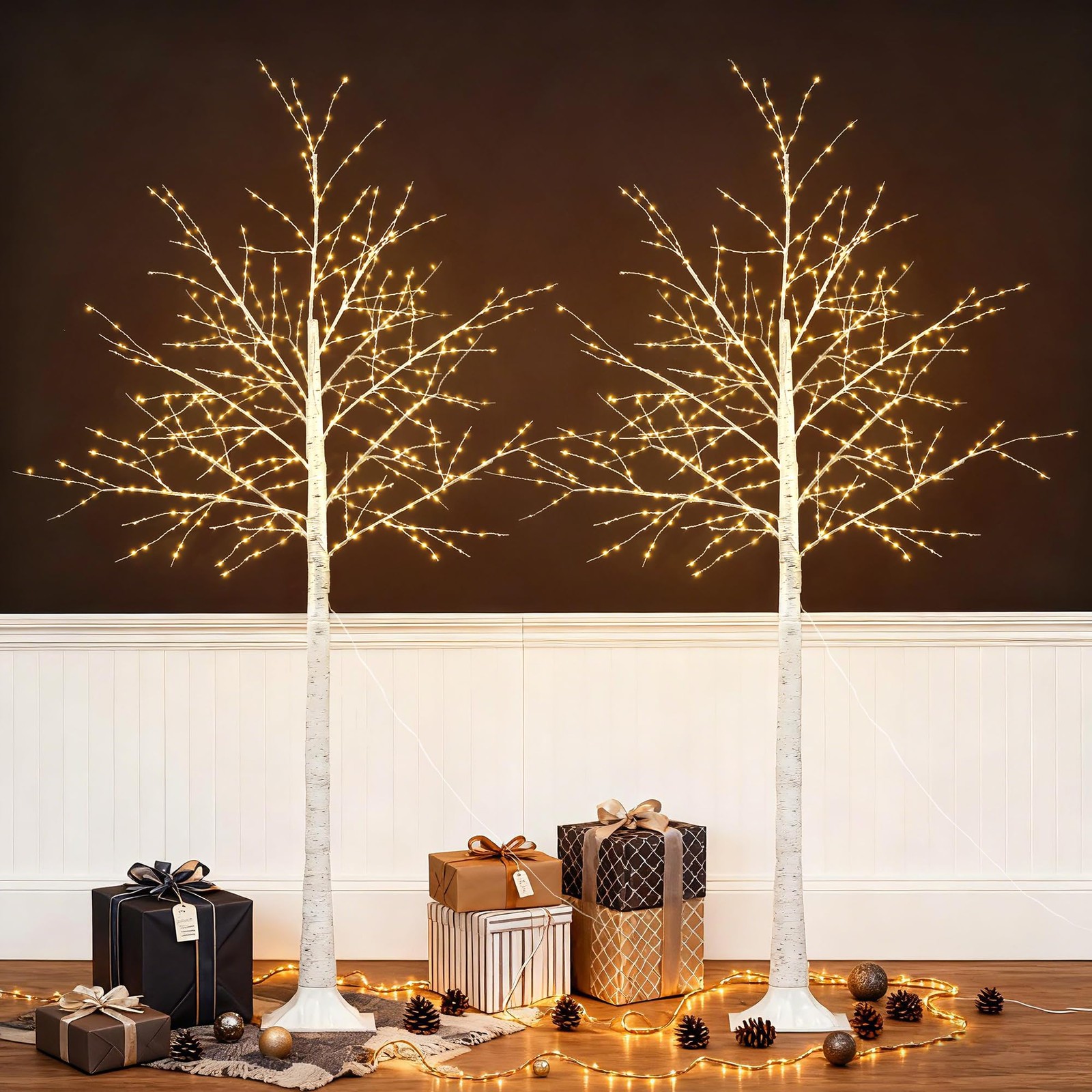 6FT Firefly Tree with Lights  Lighted Firefly Tree with 400 Warm White LEDs f...