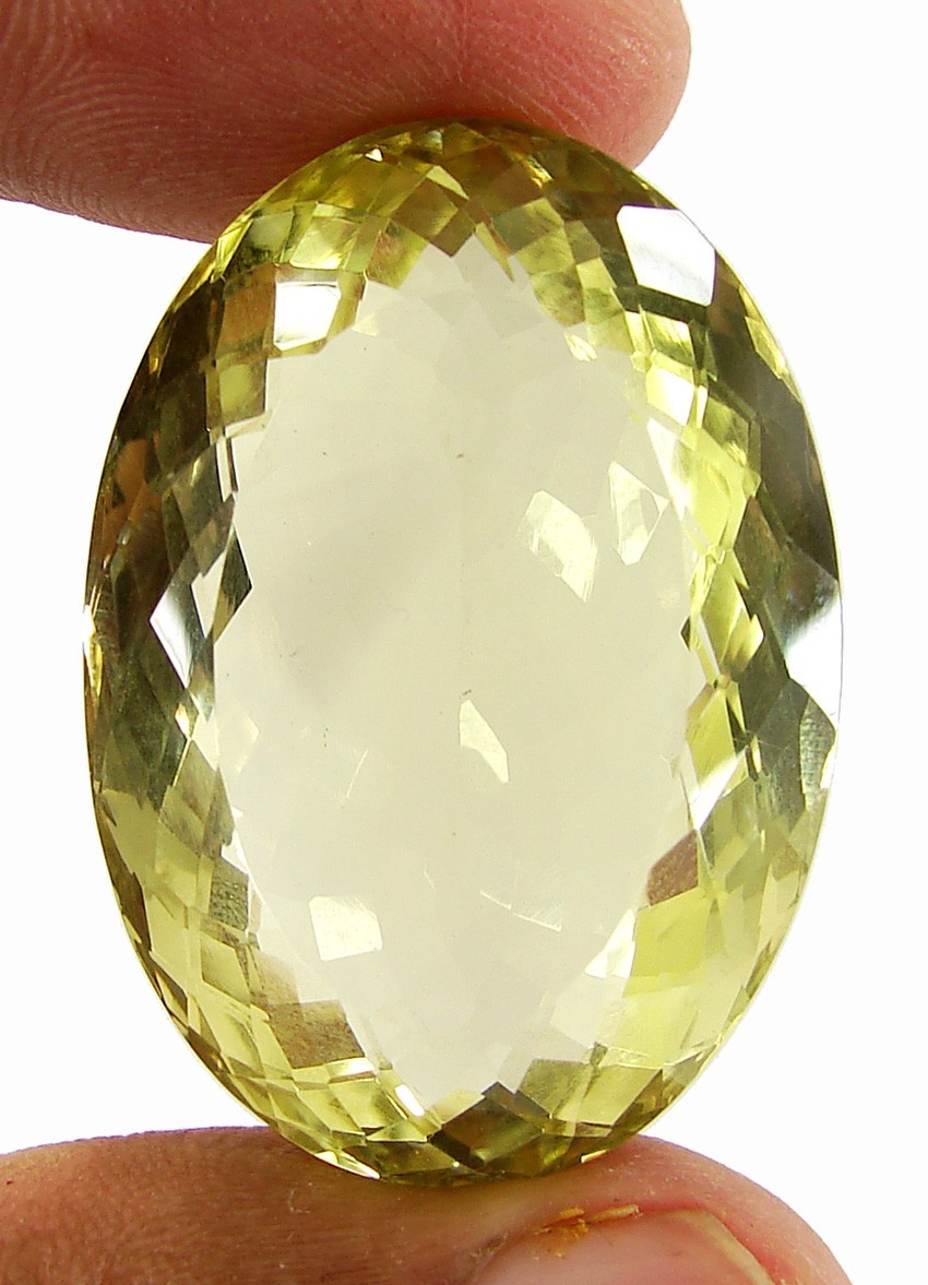 101.90 Ct Natural Lemon Quartz Loose Gemstone Oval Cut Wire Wrap Stone - 2808