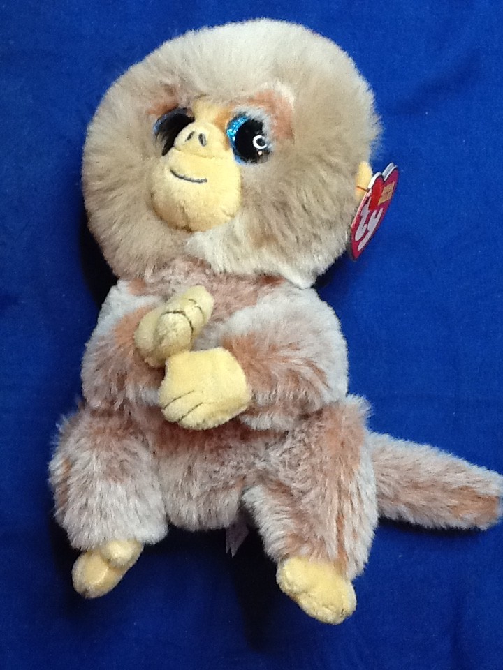 STUBBY MONKEY TY BEANIE BELLIES 6" BEAN BAG 030726D