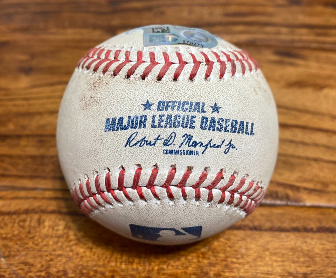 Michael Toglia Rockies Game Used Baseball 9/27/2022 Giants Doval Hit Ground Out