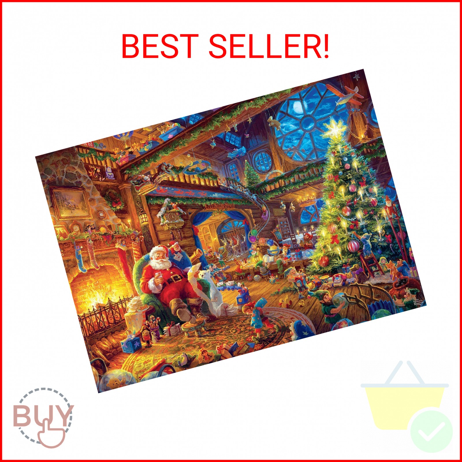 1000 Piece Cardboard Jigsaw Puzzles, Beautiful Christmas Puzzle - Every Piece Un