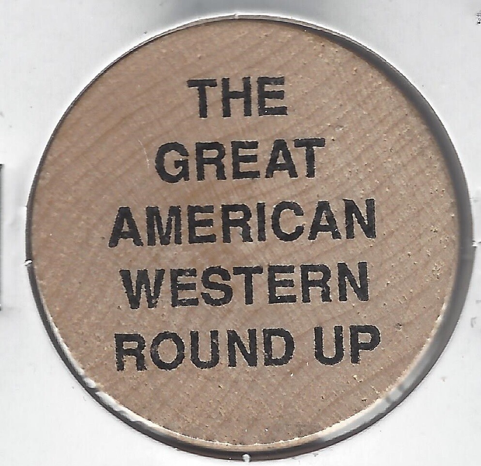 The Great American Western Roundup, Token, Indian Head Wooden Nickel