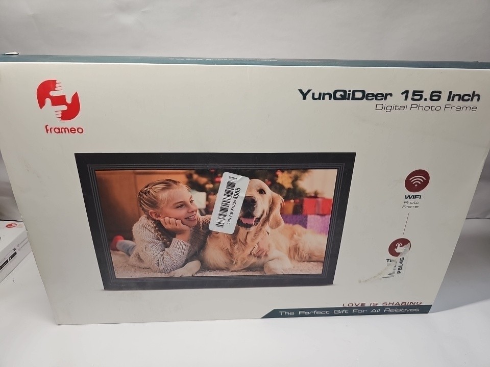 YunQiDeer - Digital Photo Frame - 15.6 inch - WiFi / Touch Screen - OpenBox