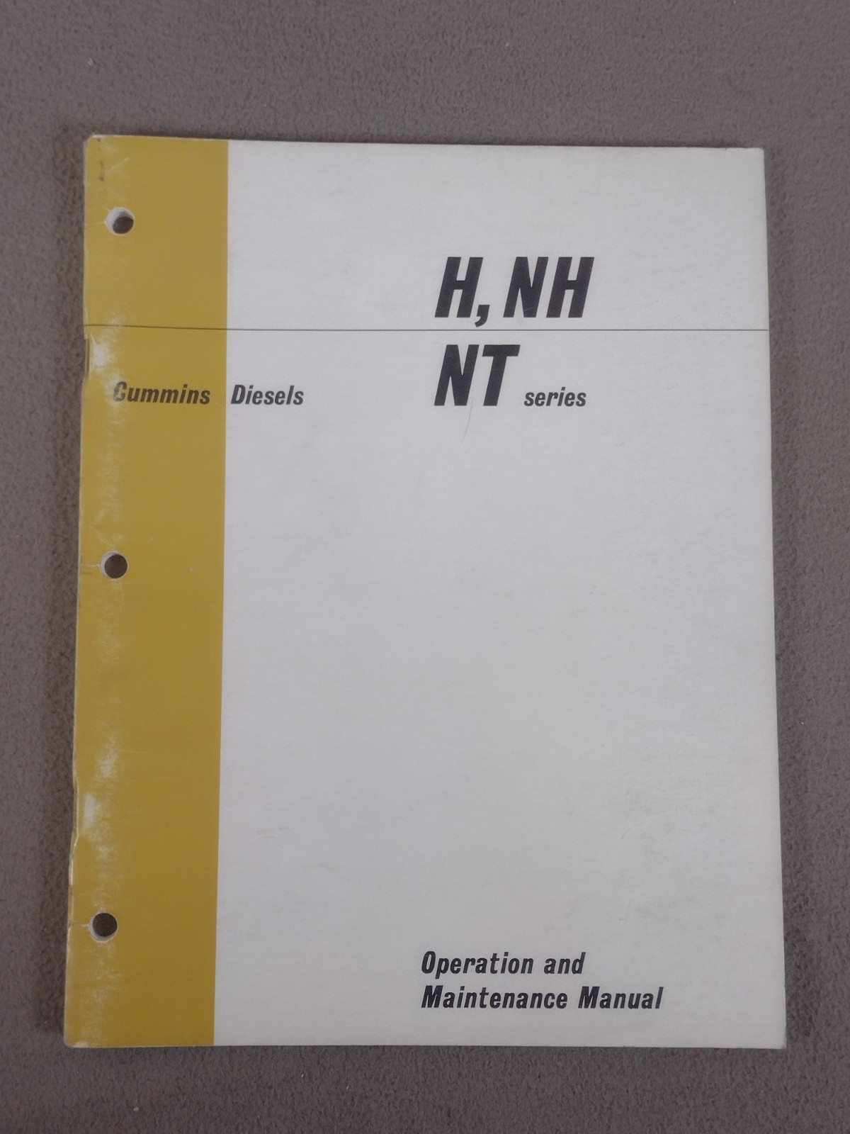 1969 Cummins H NH NT Series Diesel Engines Operation & Maintenance  # 983620-F E