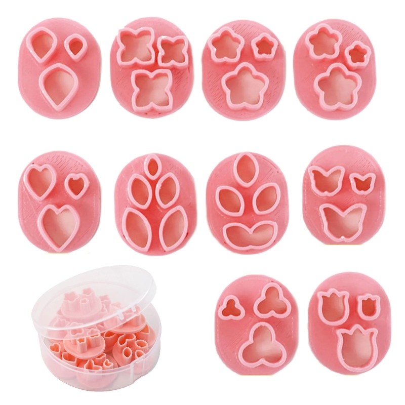 10pcs Frame Clay Cutter Flower Shape Clay Jewelry Cutters Practical Clay Earring
