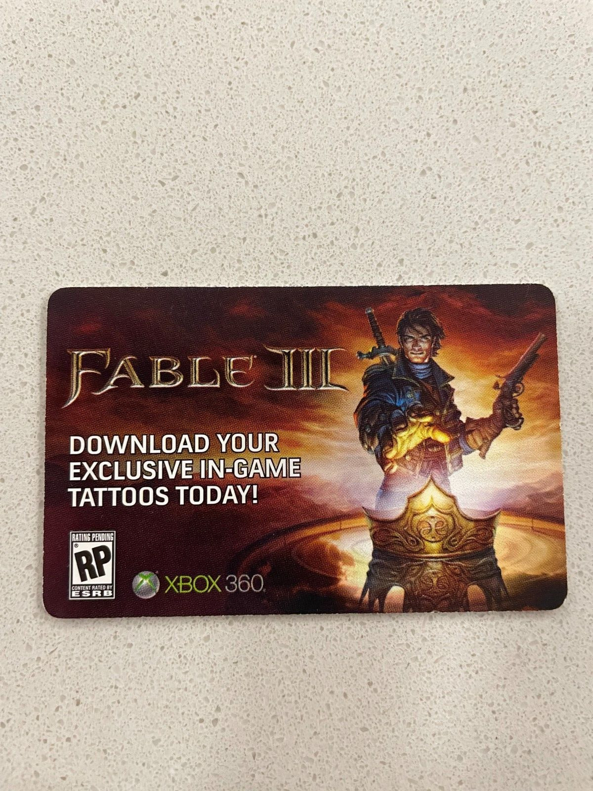 FABLE III 3 - IN GAME TATTOOS DLC CODE ONLY - NO GAME
