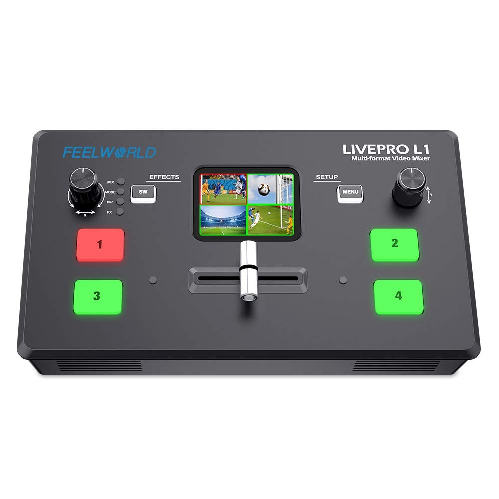 Feelworld LIVEPRO L1 V1 HD 4 channel live production video switcher 4xHDMI input